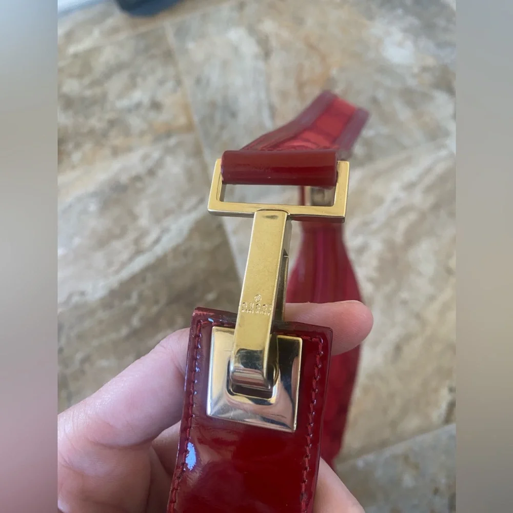 👜Authentic Gucci GG Canvas Shoulder Bag - Red - Picture 10 of 16